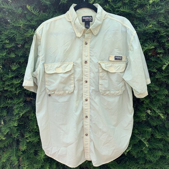 Guide Series Fishing Shirt Vented size L Mens Button Front Short Sleeves - Picture 1 of 4